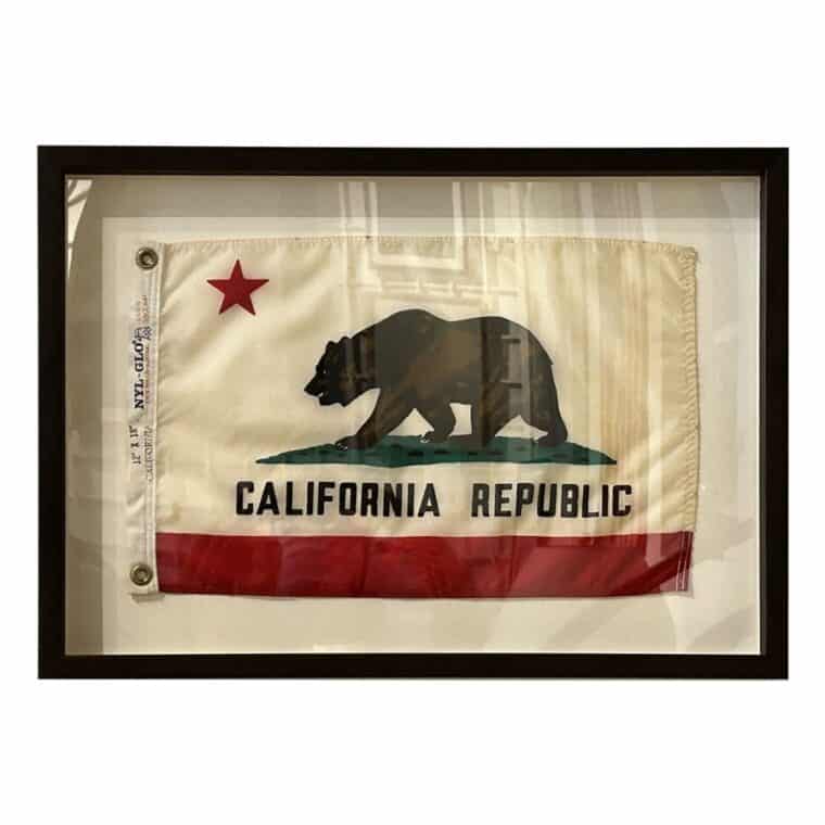 Vintage Framed California State Flag