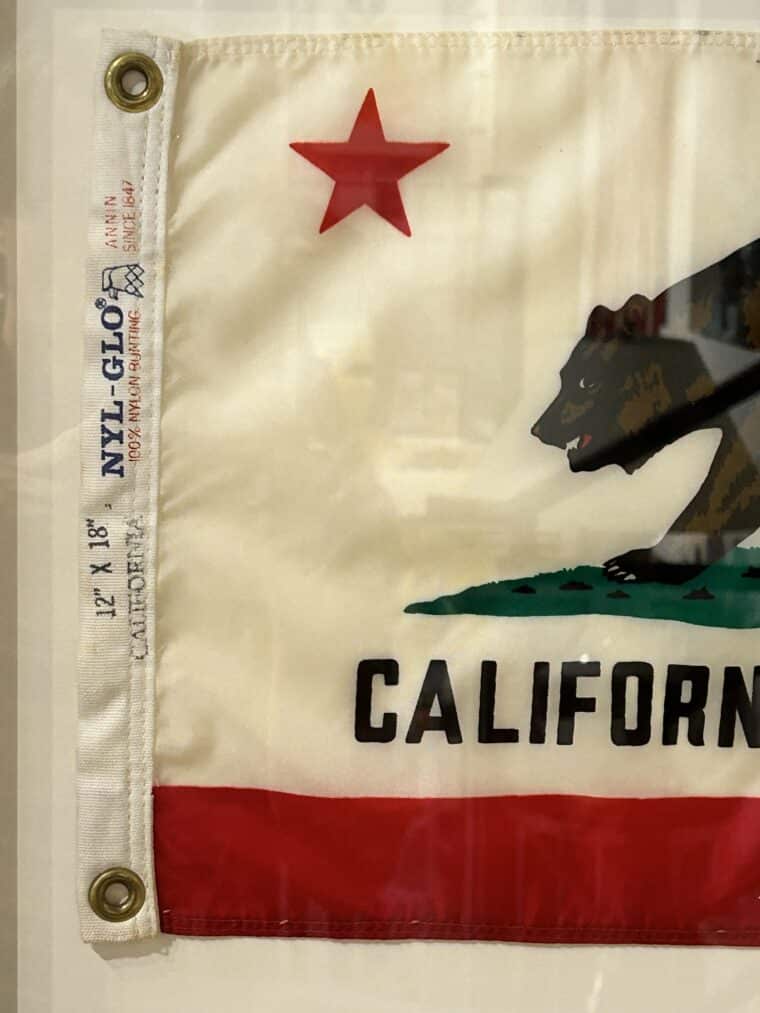 Vintage Framed California State Flag - Image 3