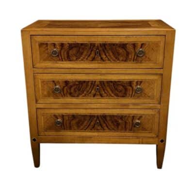 Italian Walnut Burlwood Inlaid Chest
