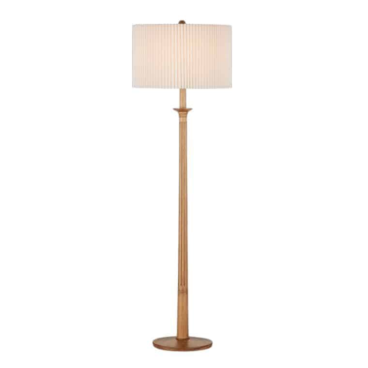 Turned Wood Column Floor Lamp
