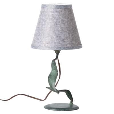Vintage Metal "Bird in Flight" Table Lamp