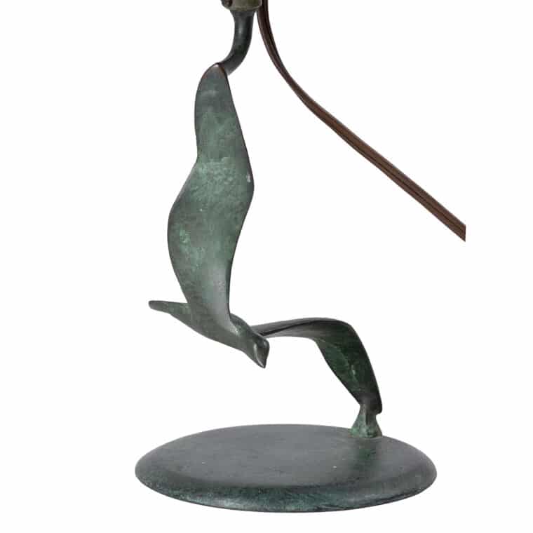 Vintage Metal "Bird in Flight" Table Lamp - Image 4