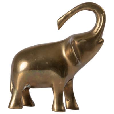 Vintage Modern Small Brass Elephant