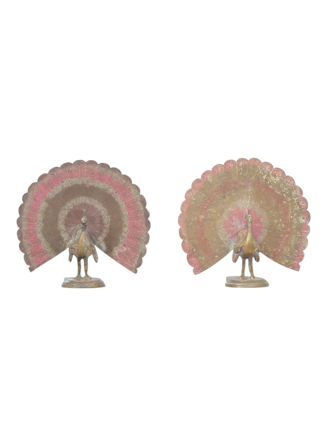 Vintage Brass Peacock Bookends - Image 3