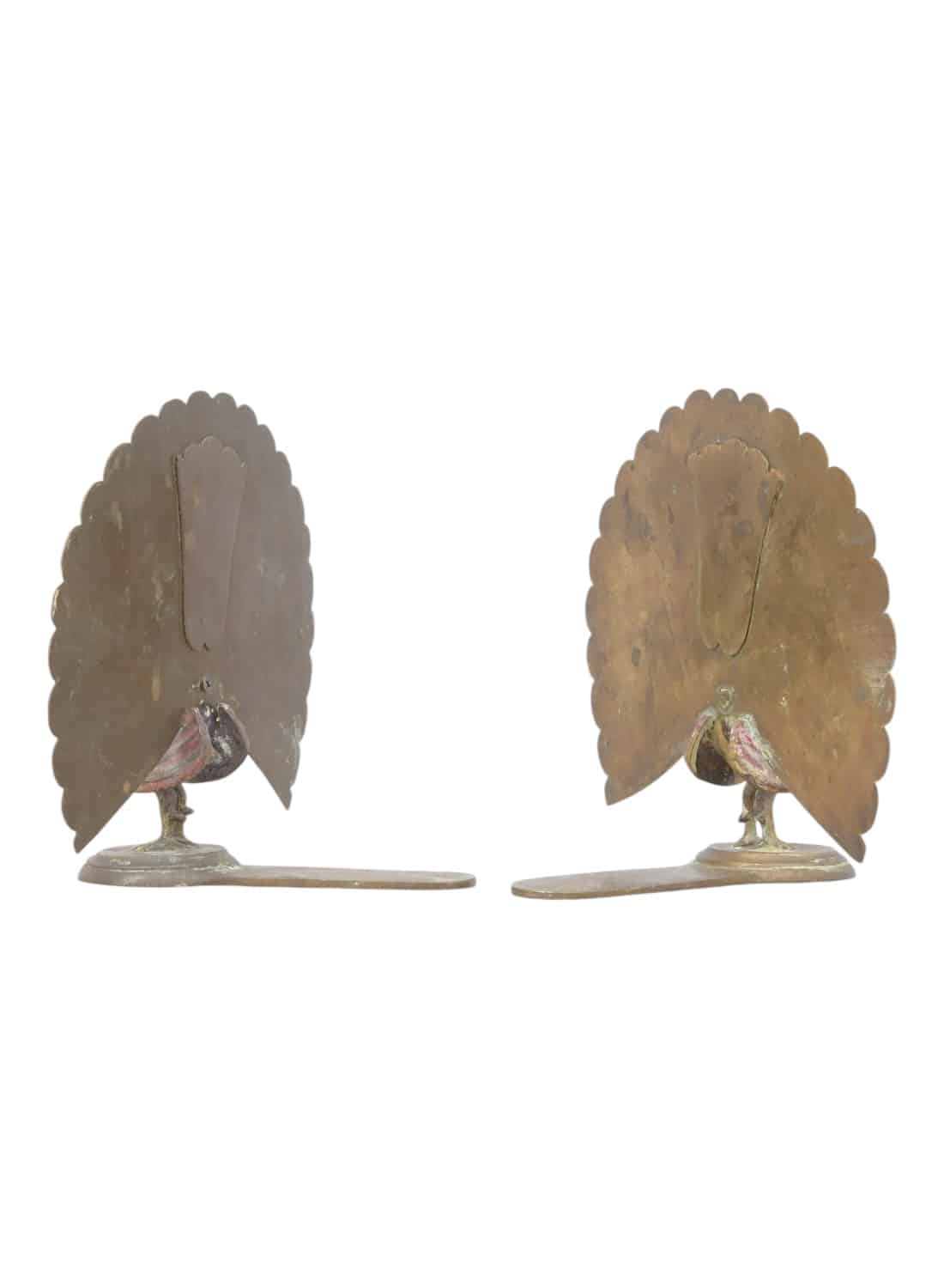 Vintage Brass Peacock Bookends - Image 5