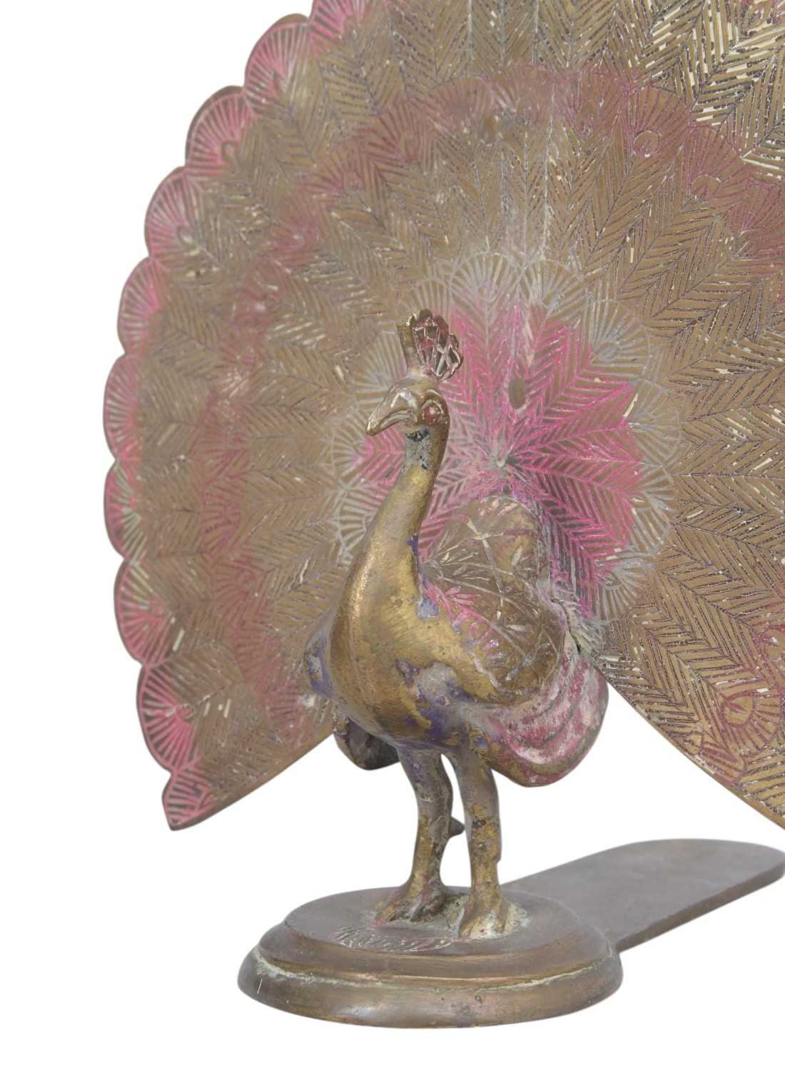 Vintage Brass Peacock Bookends - Image 7