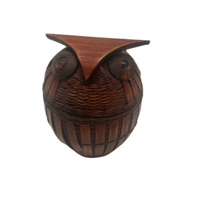 Vintage Mid-Century Modern Owl Basket