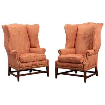Pair of Vintage English Wingback Chairs