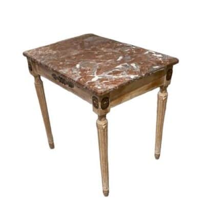 Antique French Louis XVI Style Rouge Marble Table