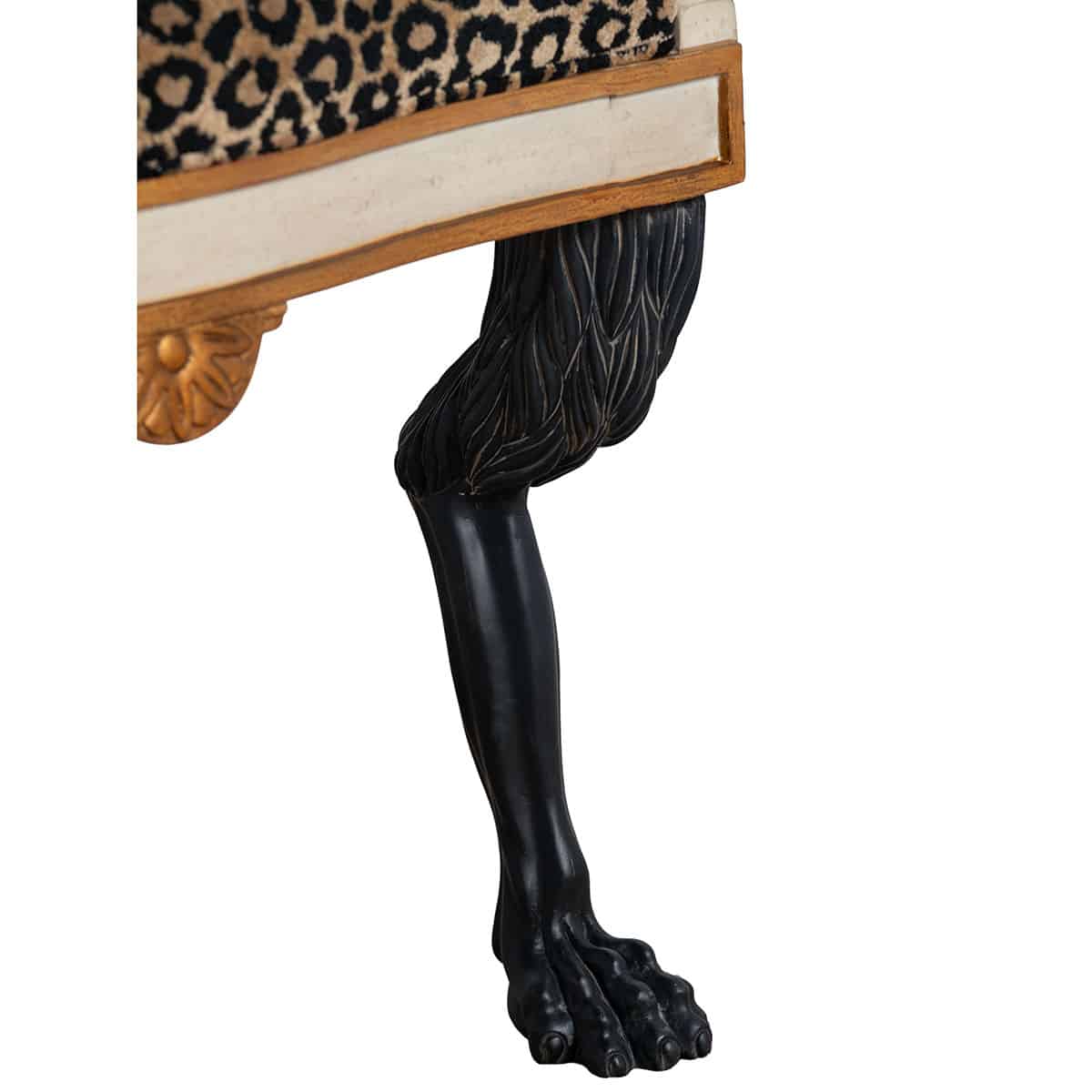 Reproduction Italian Neoclassical Animal Print Arm Chair - Image 8