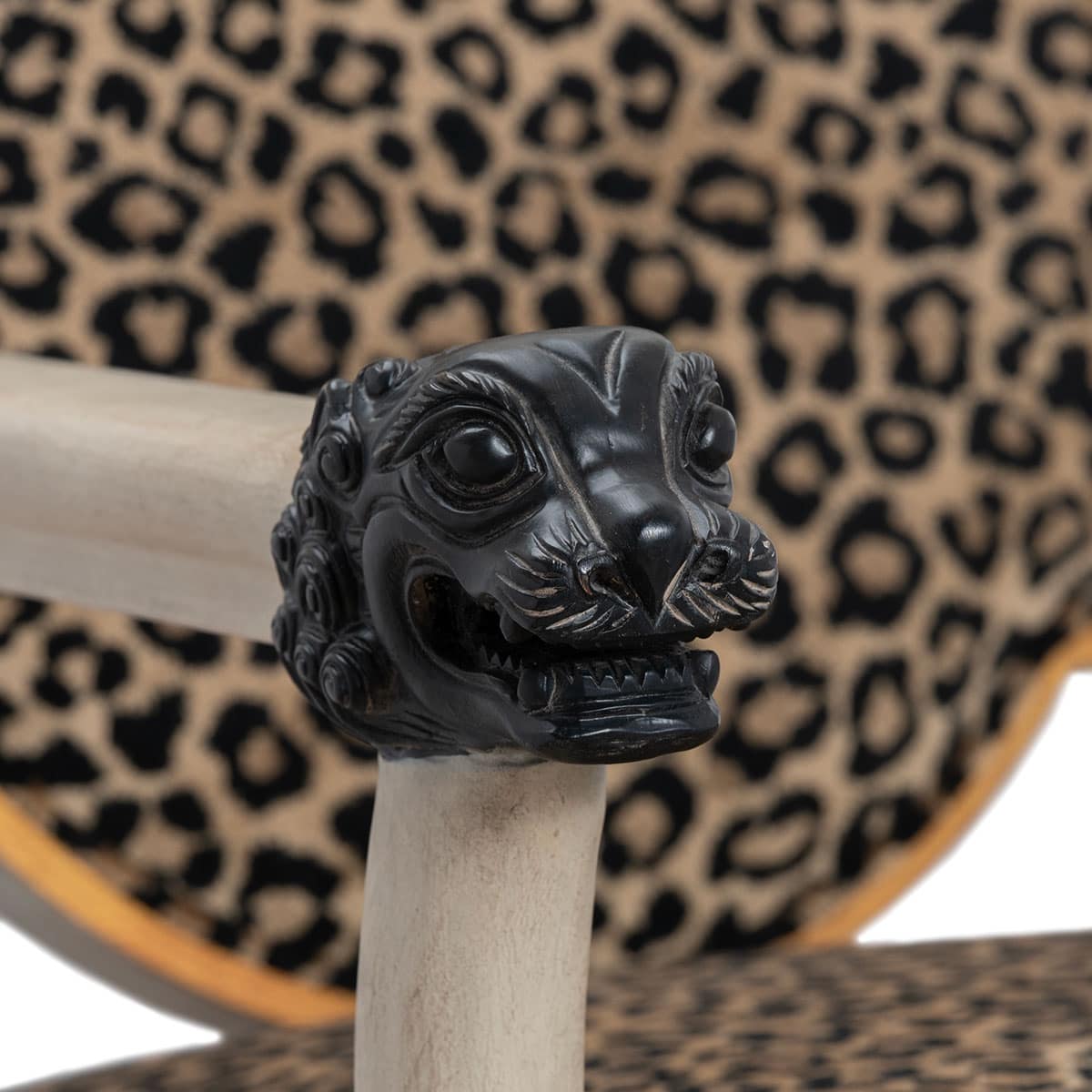 Reproduction Italian Neoclassical Animal Print Arm Chair - Image 12