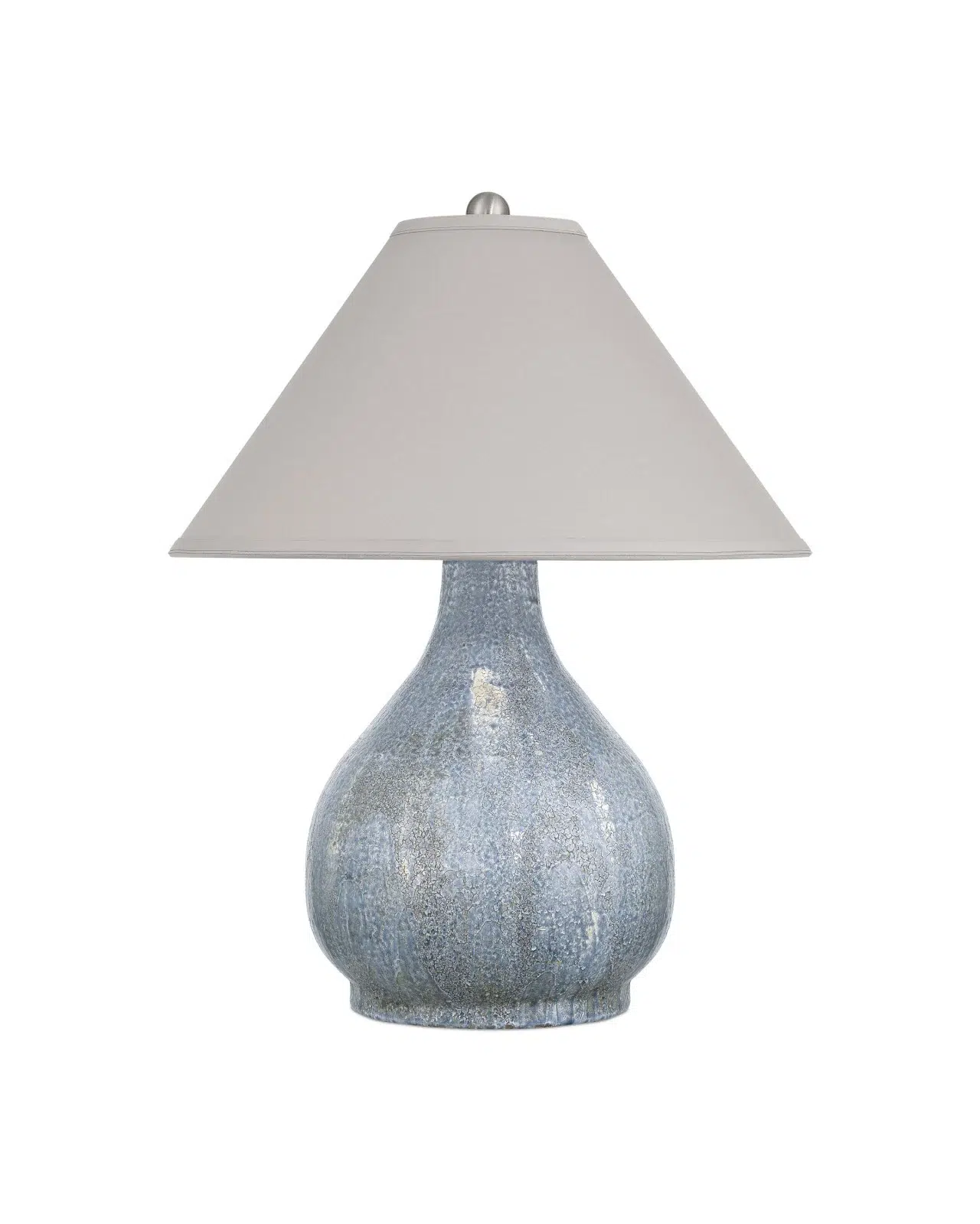 Blue Grey Crackle Glaze Table Lamp - Image 2