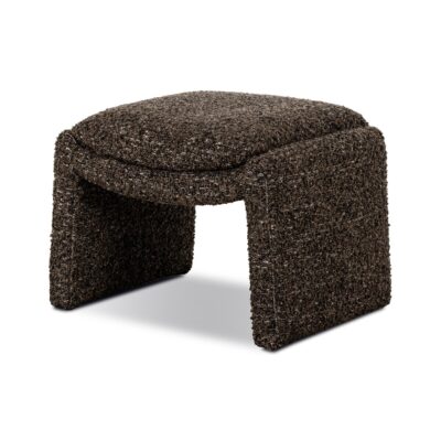 Curved Angular Boucle Ottoman