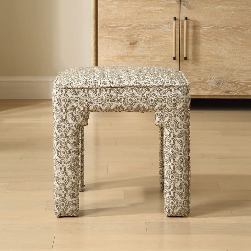 Small Upholstered Lattice Stool - Image 5