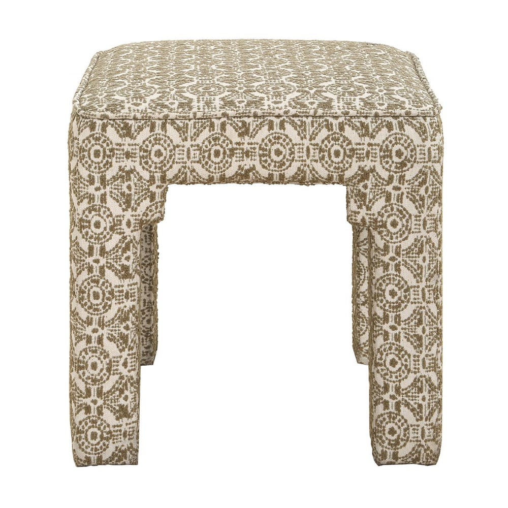 Small Upholstered Lattice Stool - Image 2