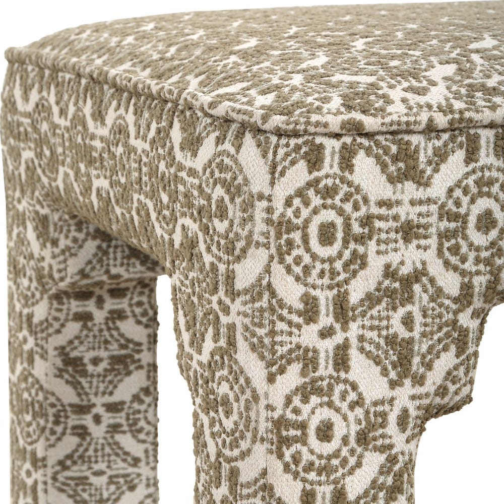Small Upholstered Lattice Stool - Image 3