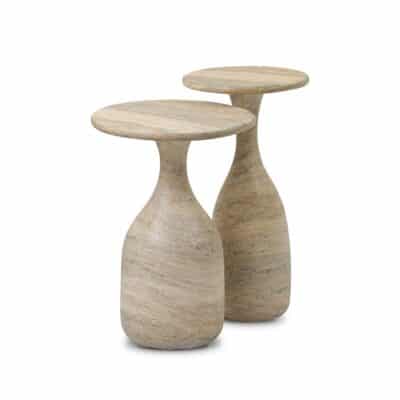 Faux Stone Nesting Side Tables