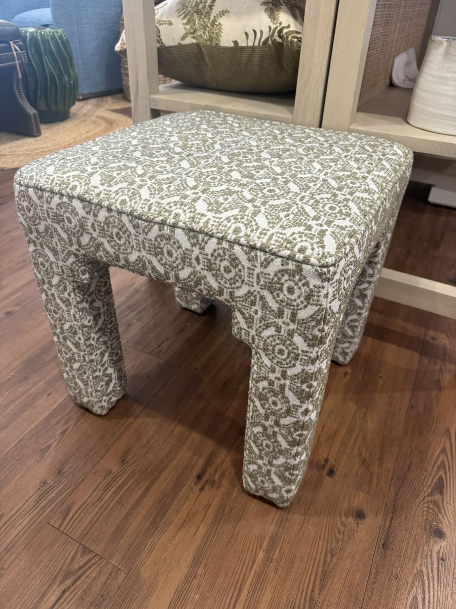 Small Upholstered Lattice Stool - Image 6
