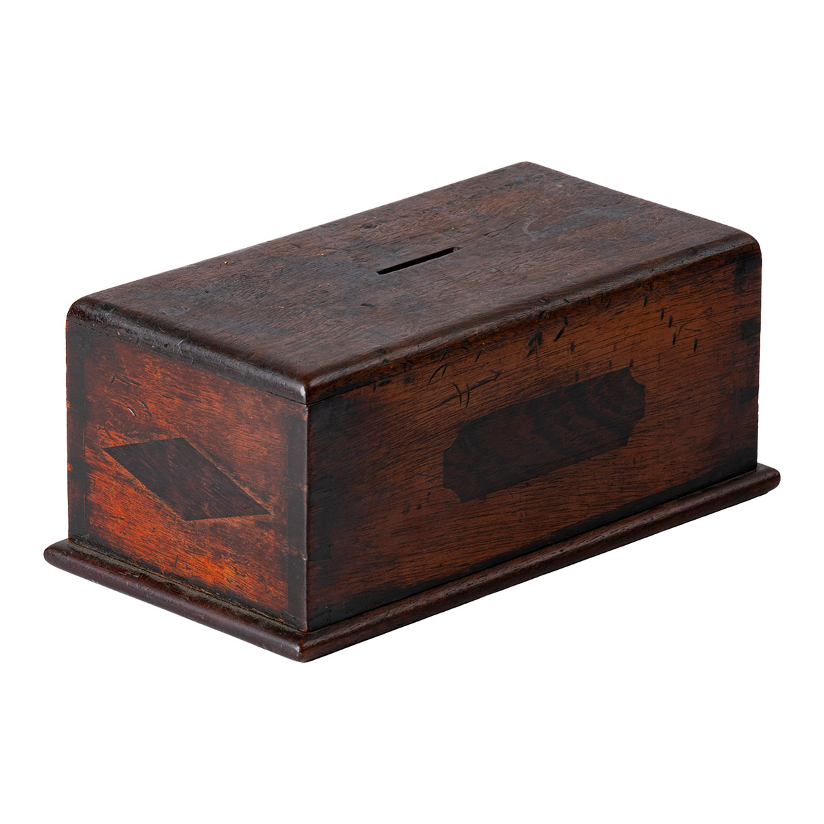 Antique Hand Crafted Wood Coin Box - Image 8