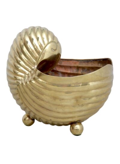 Vintage Brass Nautilus Cachepot