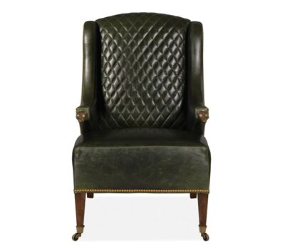 Quilted Leather Wing Chair