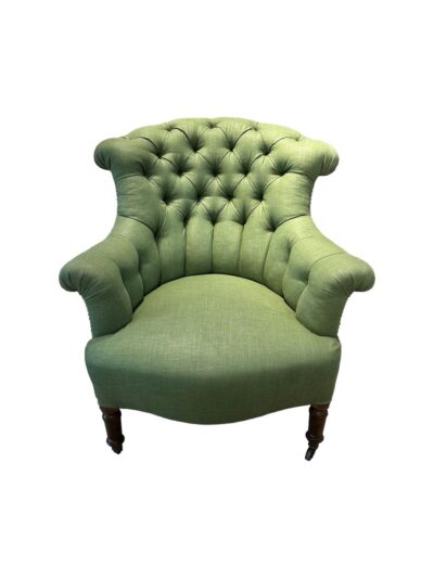Antique French Tufted Chair
