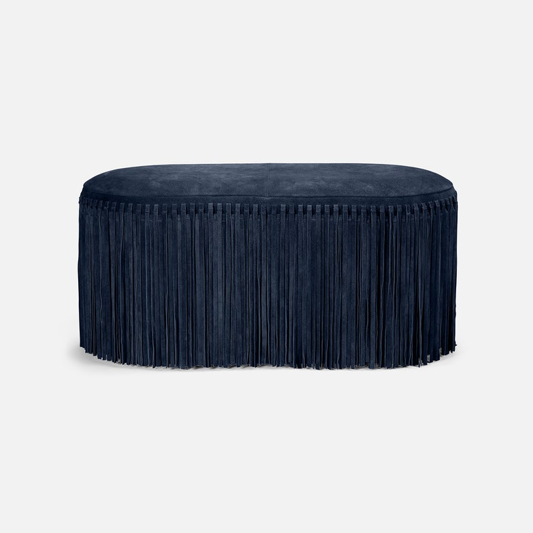 Fringed Suede Benches - Image 12