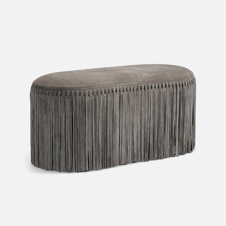 Fringed Suede Benches - Image 10