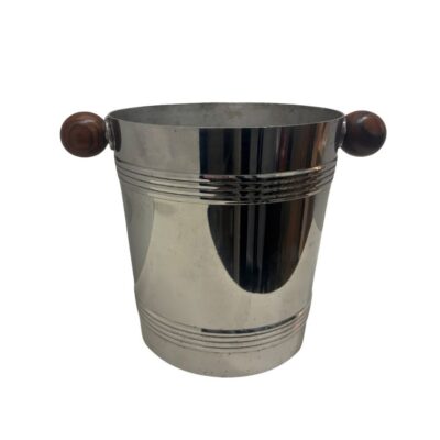 Vintage Champagne Bucket with Wooden Handles