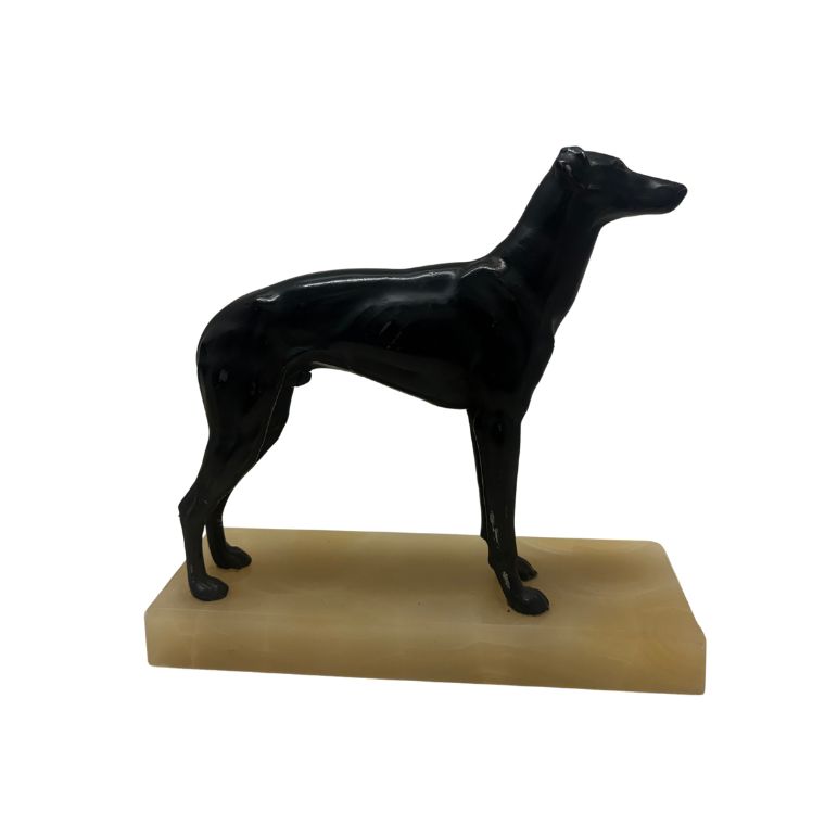 Pair of Vintage Bronze Greyhound Bookends - Image 3