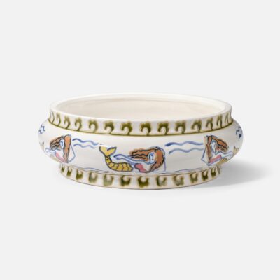 Gold Mermaid Ceramic Bowl