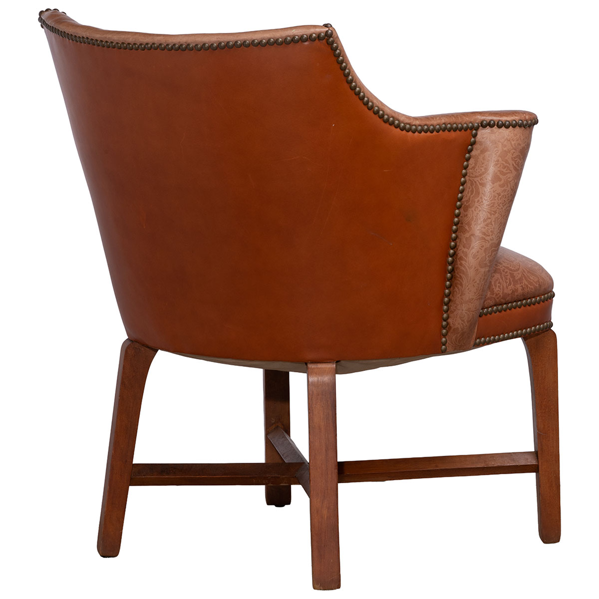 Pair of Vintage Tooled Leather Accent Chairs - Image 5