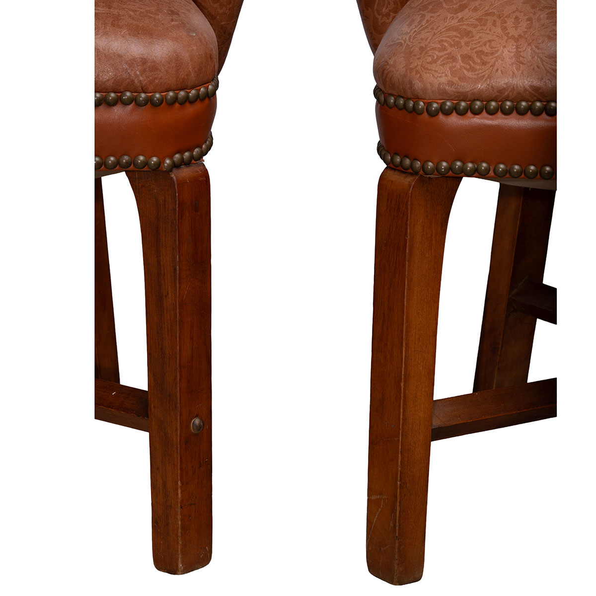 Pair of Vintage Tooled Leather Accent Chairs - Image 6