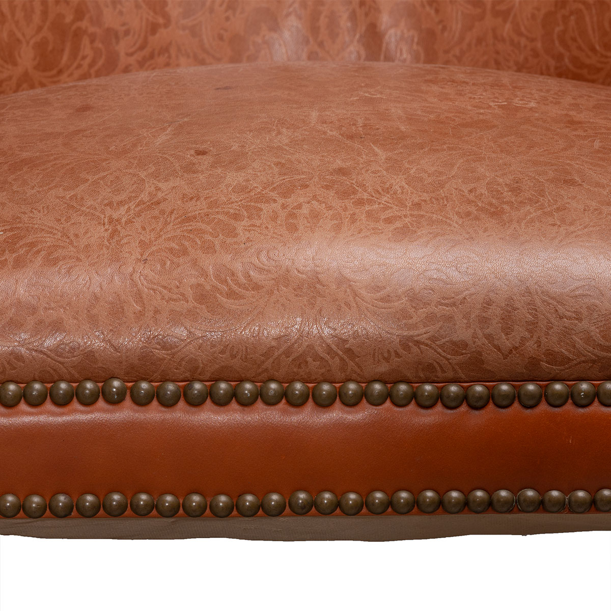 Pair of Vintage Tooled Leather Accent Chairs - Image 9
