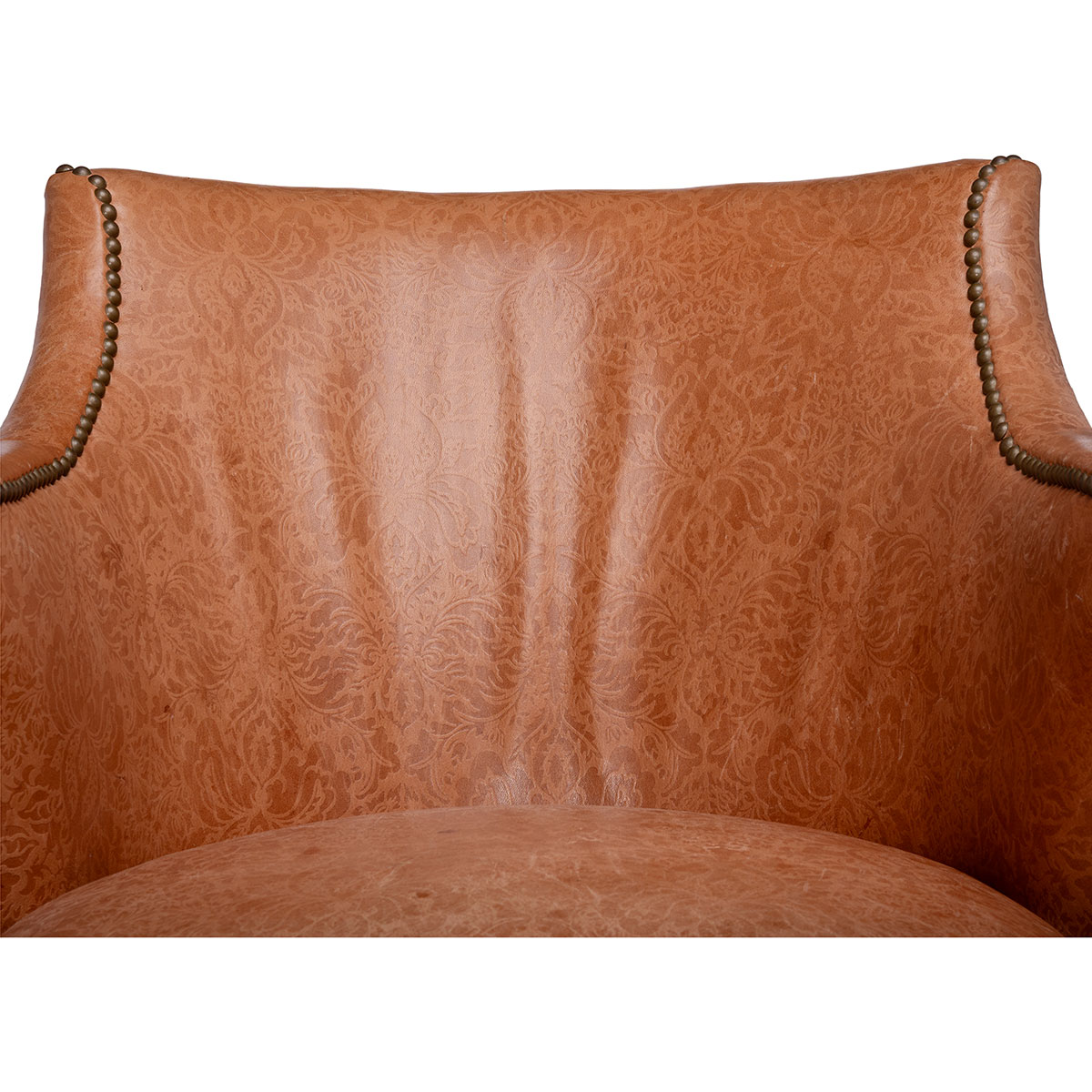 Pair of Vintage Tooled Leather Accent Chairs - Image 13