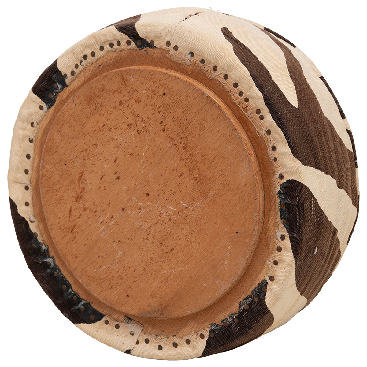 Vintage White Lacquered Resin Faux Foot Stool - Image 11