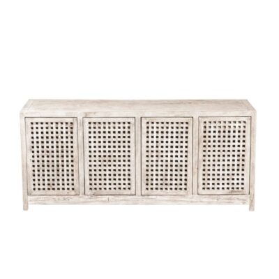 Lattice White Wash Driftwood Buffet