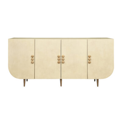 Faux Parchment Buffet with Stone Hardware