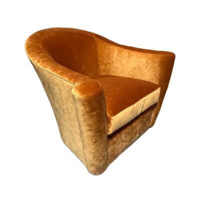 Arlette French Moderne Swivel Chair in Persimmon