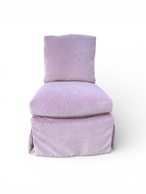 Lilac Velvet Slipper Chair - Image 2
