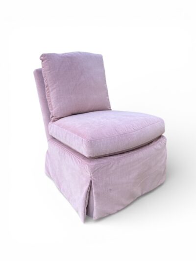 Lilac Velvet Slipper Chair