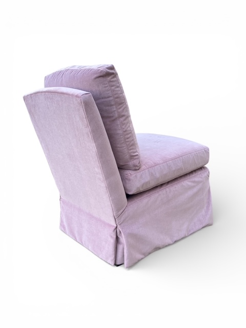Lilac Velvet Slipper Chair - Image 3