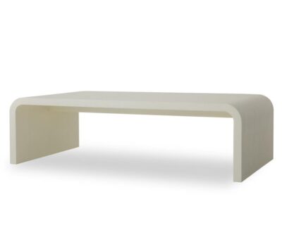 White Wrapped Faux Shagreen Coffee Table