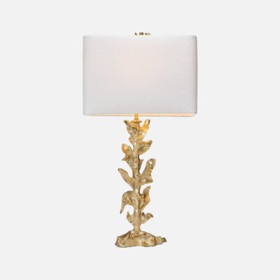 Dylan Abstract Floral Brass Table Lamp