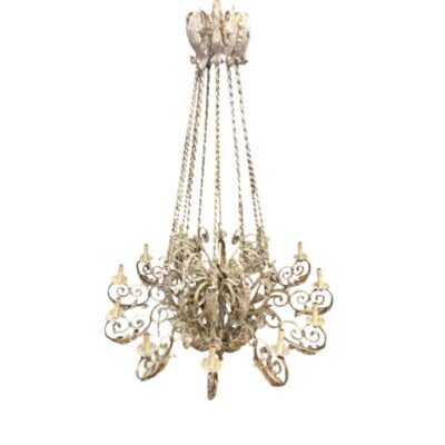 Twisted French Style Iron Chandelier