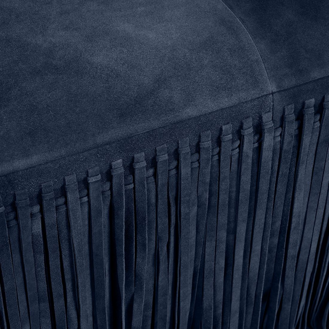 Fringed Suede Bench - Image 5