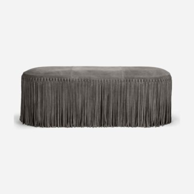 Fringed Suede Bench