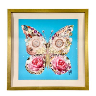 Glass Wing #1 Paper Mosaic Butterfly Original Art