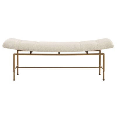 Bow Boucle and Metal Bench