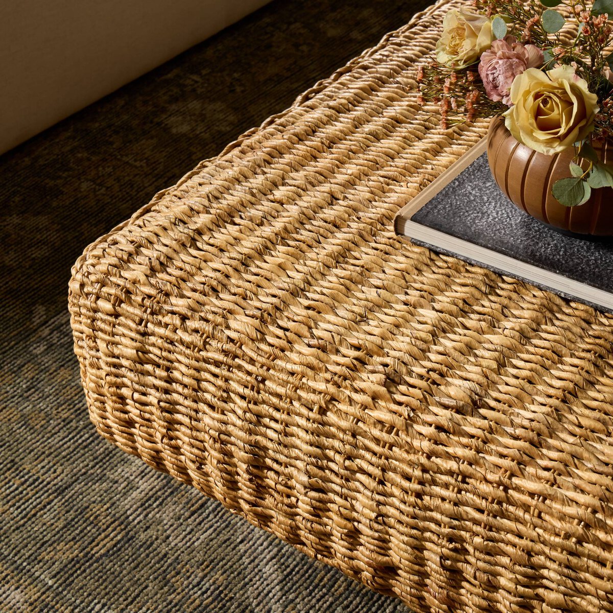 Kira Woven Banana Leaf Coffee Table - Image 9